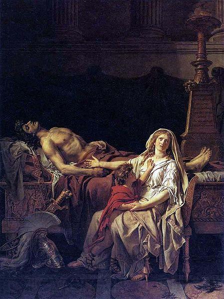 Jacques-Louis David Andromache mourns Hector Spain oil painting art